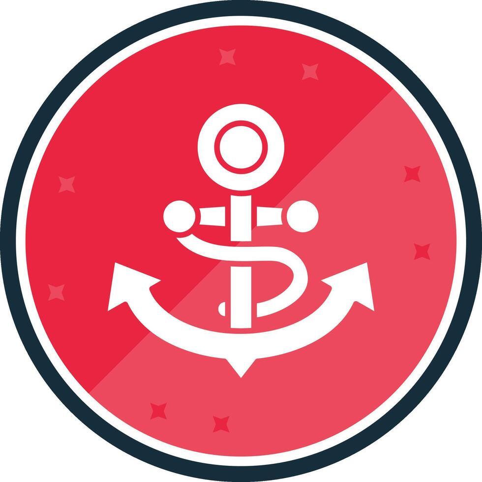 Anchor Glyph verse Icon vector