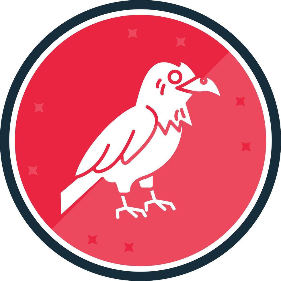 Raven Glyph verse Icon vector