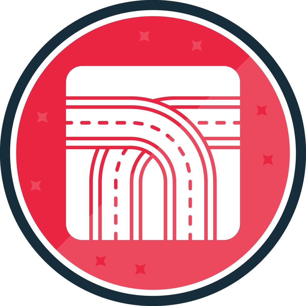 Crossing Glyph verse Icon vector