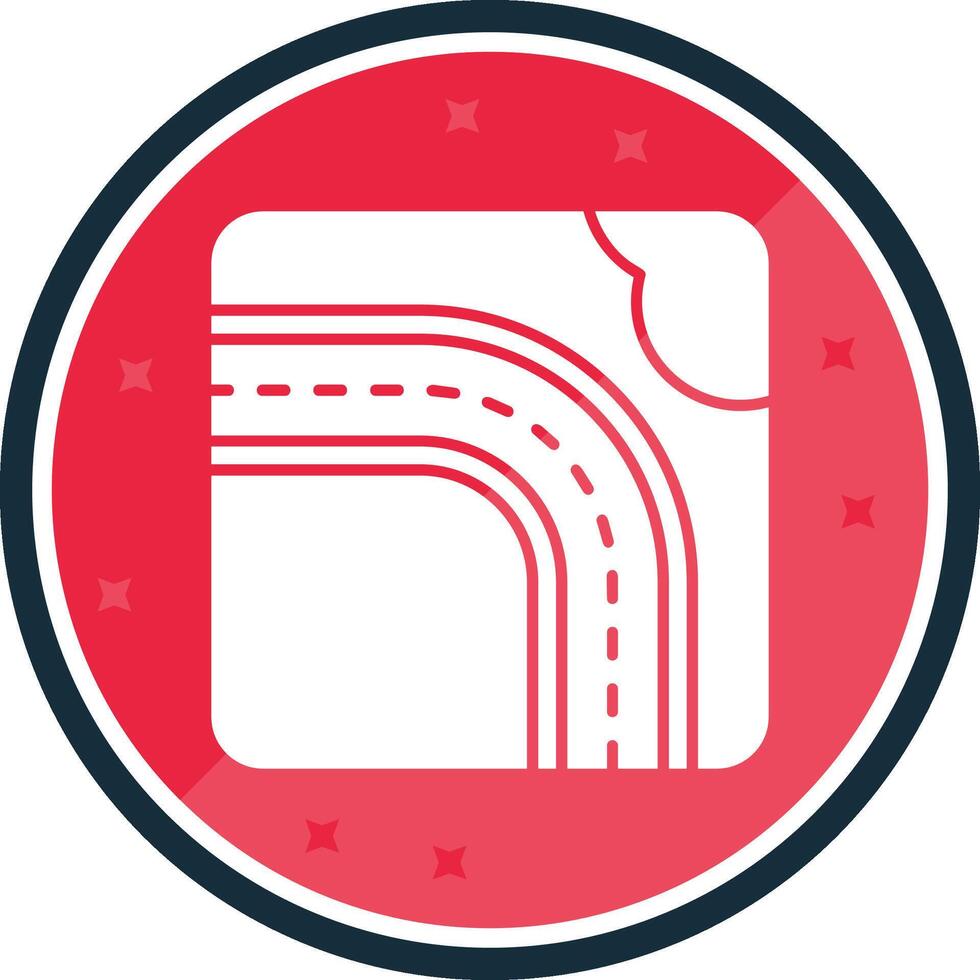 autopista glifo verso icono vector