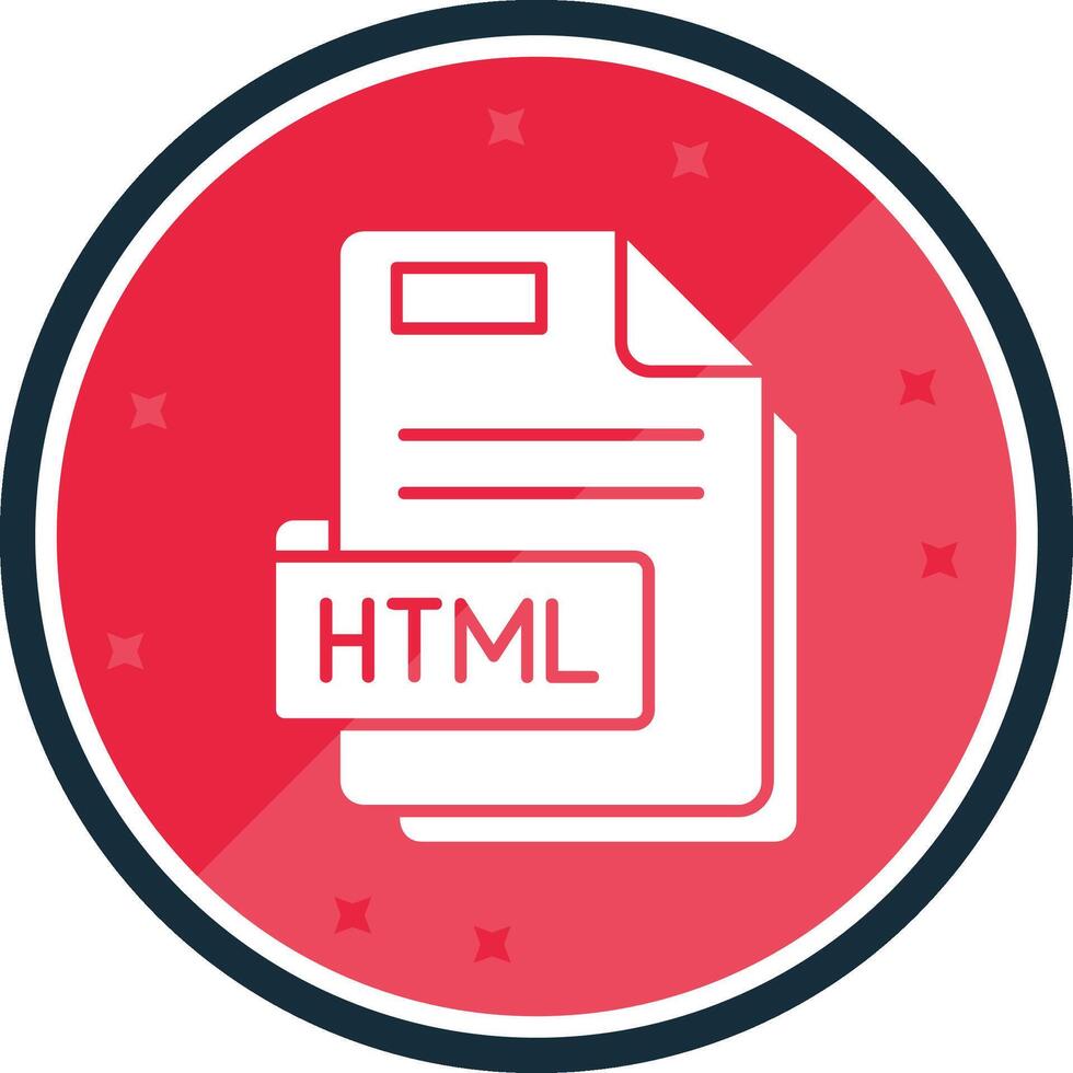 Html Glyph verse Icon vector
