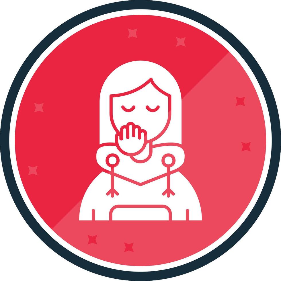Blush Glyph verse Icon vector