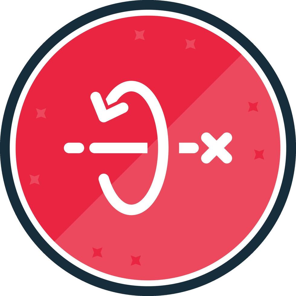 3d totate x axis Glyph verse Icon vector