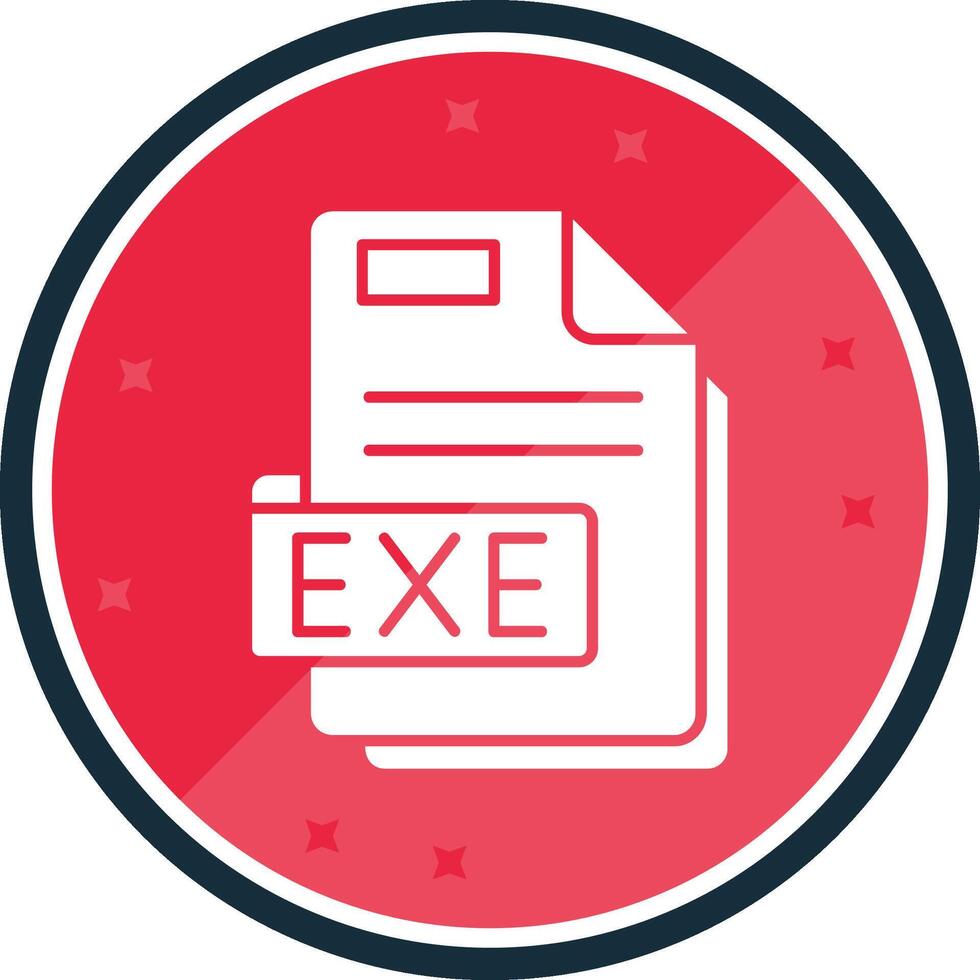 Exe Glyph verse Icon vector