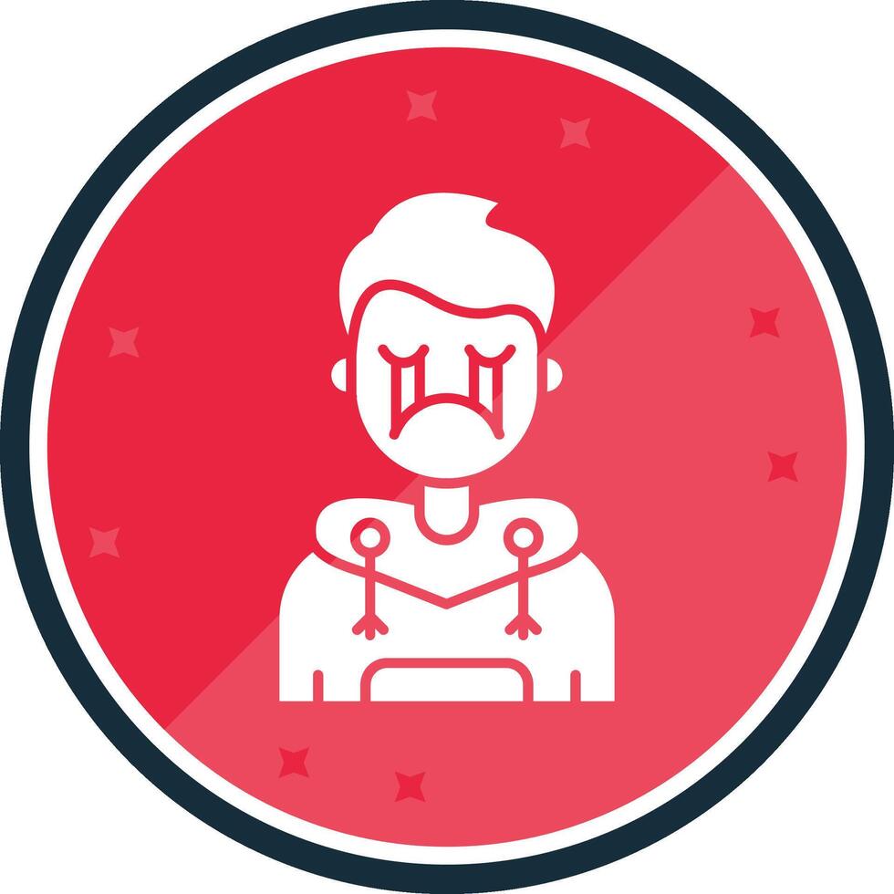 Cry Glyph verse Icon vector
