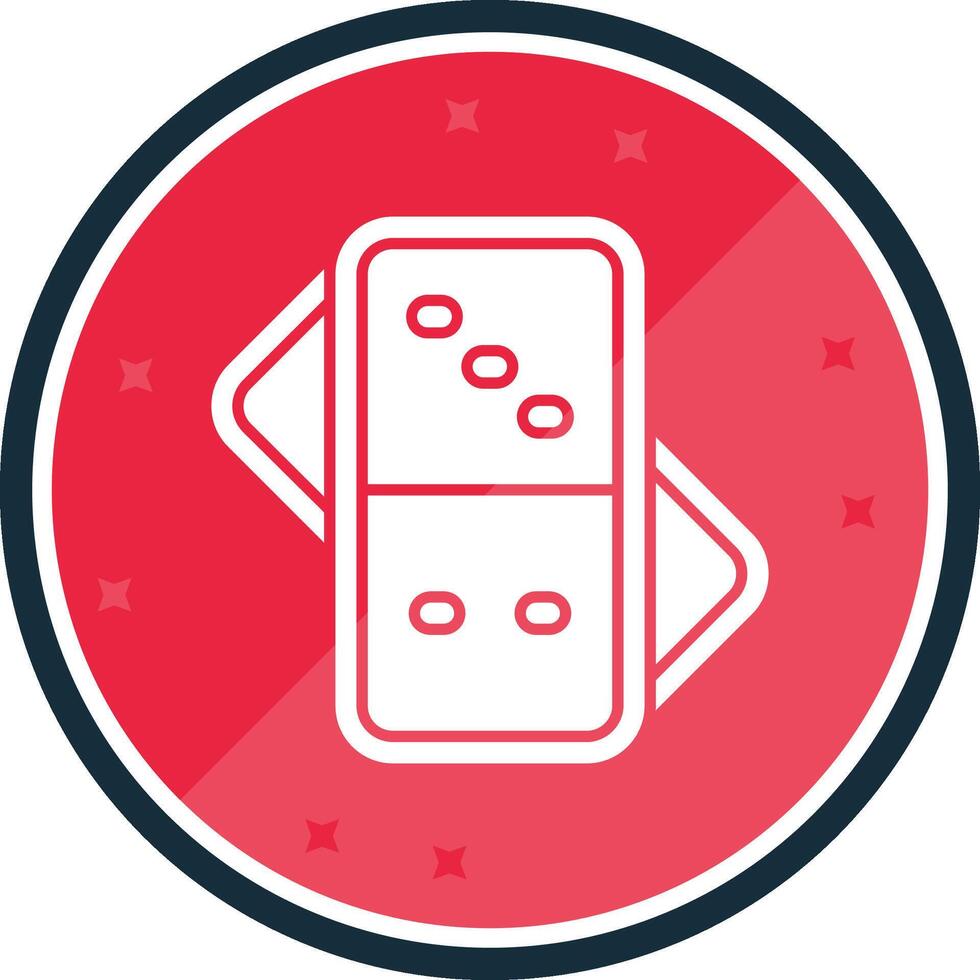 Domino Glyph verse Icon vector