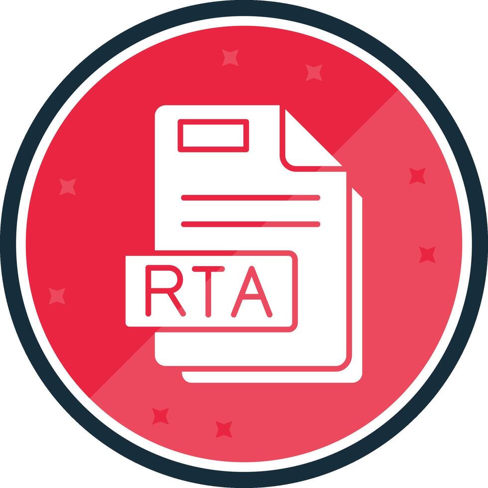 rta glifo verso icono vector