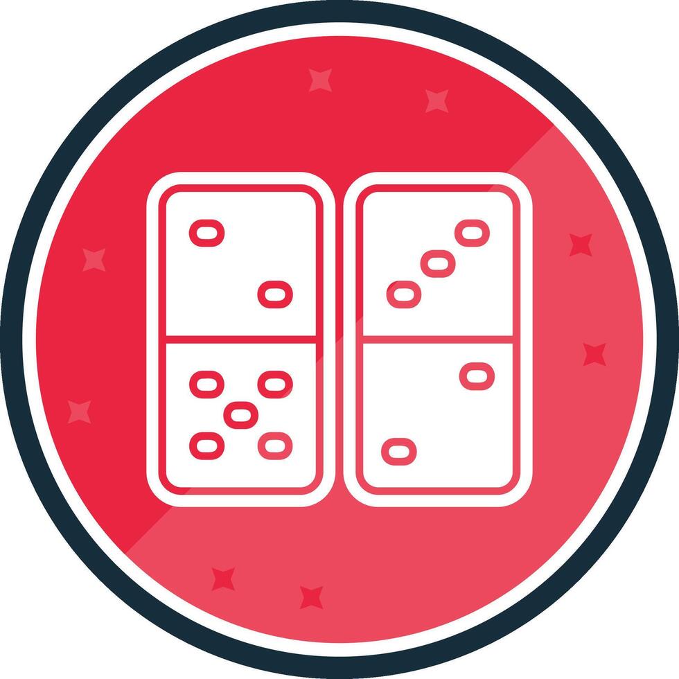 Domino Glyph verse Icon vector