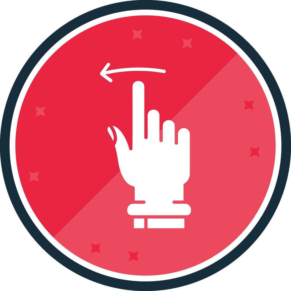 Swipe Left Glyph verse Icon vector