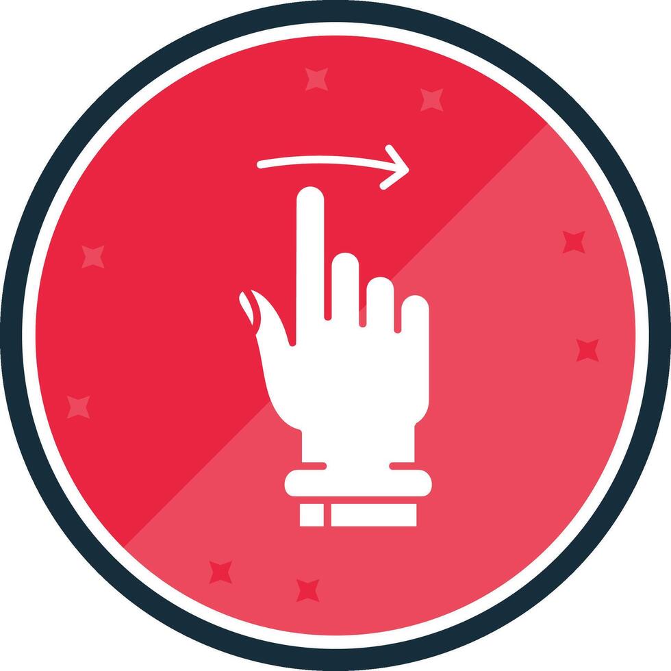 Swipe Right Glyph verse Icon vector