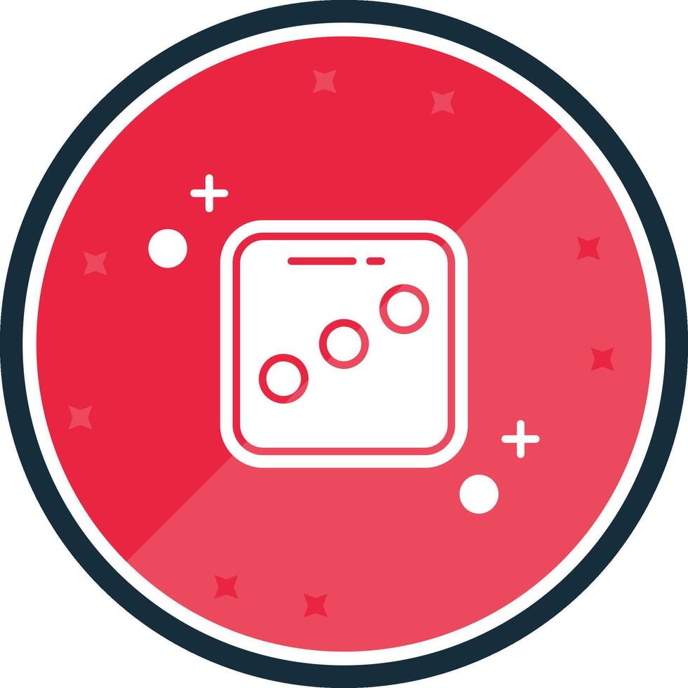 Dice three Glyph verse Icon vector