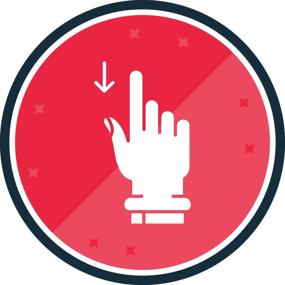 Swipe Down Glyph verse Icon vector