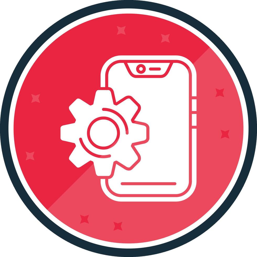 Setting Glyph verse Icon vector