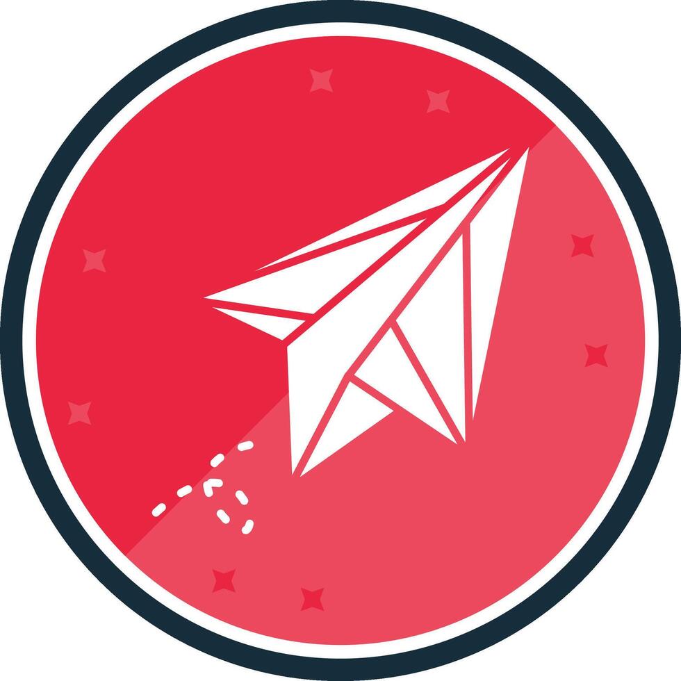 Paper plane Glyph verse Icon vector