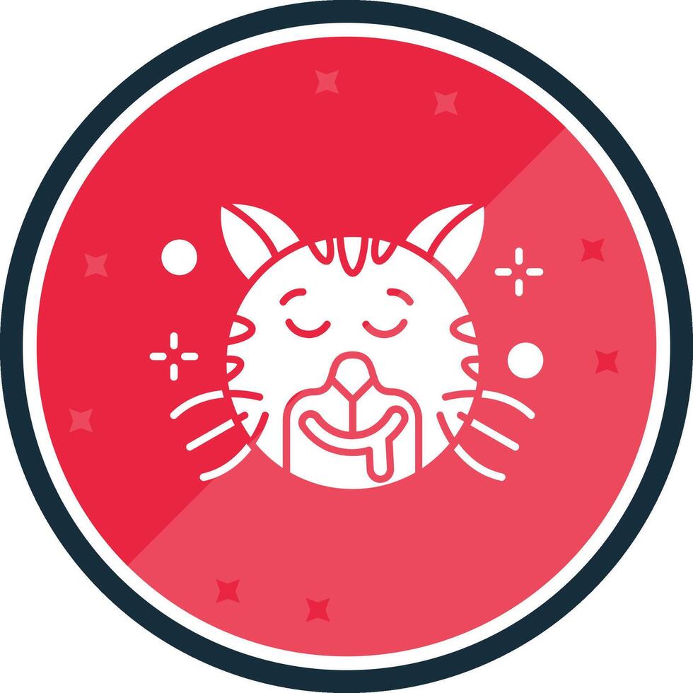 Drooling Glyph verse Icon vector
