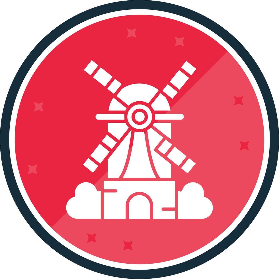 Windmill Glyph verse Icon vector