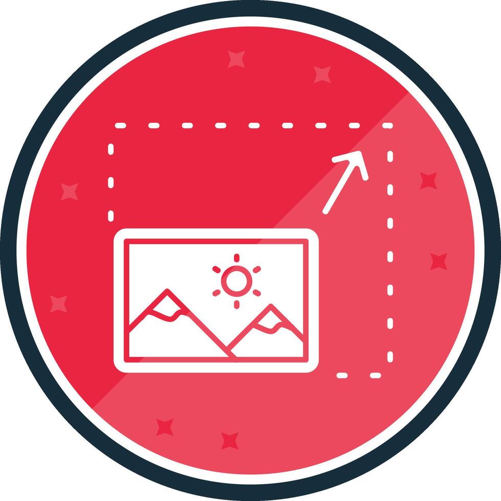 Resize Glyph verse Icon vector
