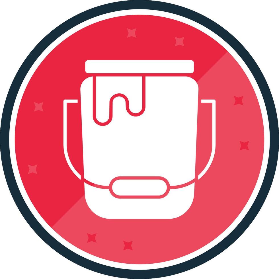 Bucket Glyph verse Icon vector