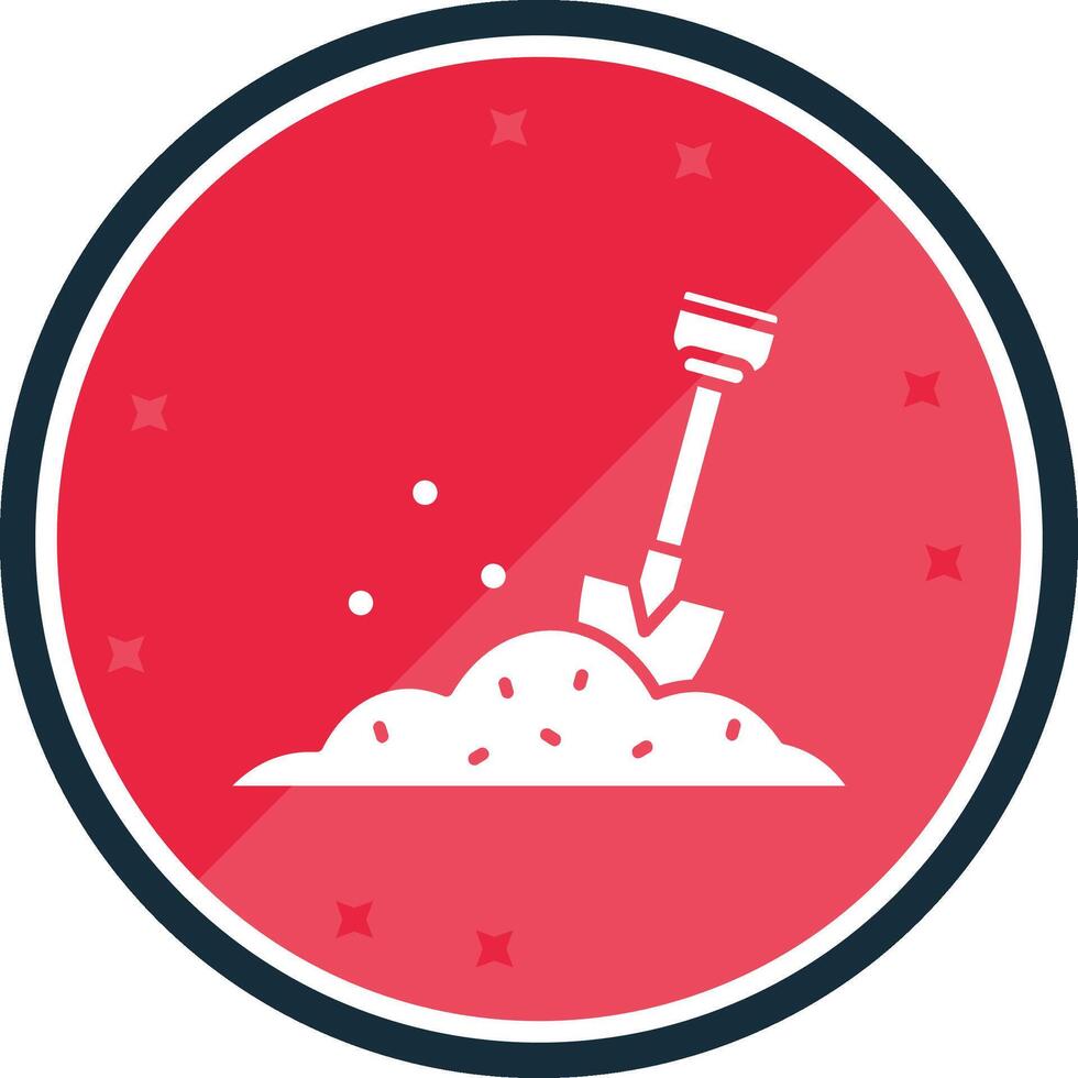 Shovel Glyph verse Icon vector