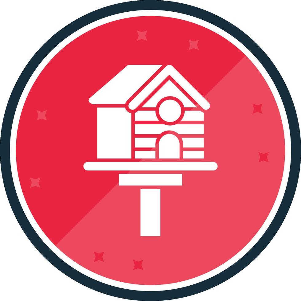 Bird house Glyph verse Icon vector