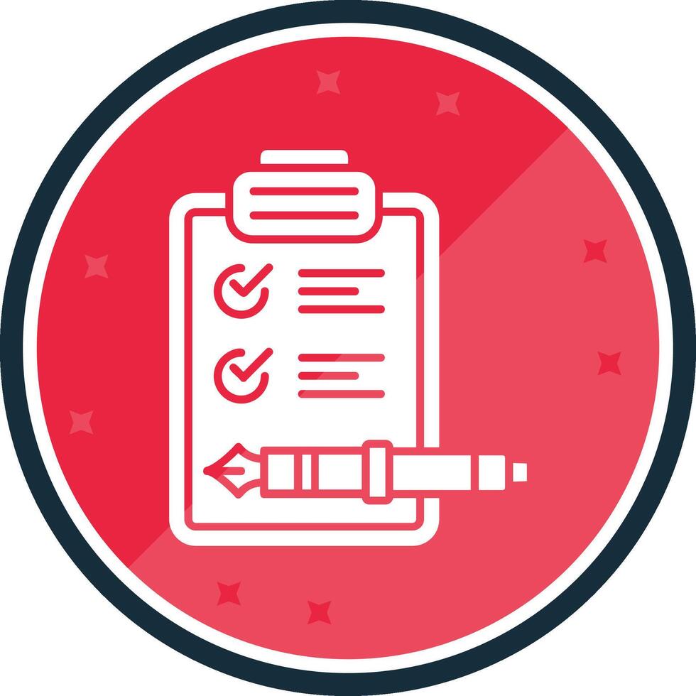 Check list Glyph verse Icon vector