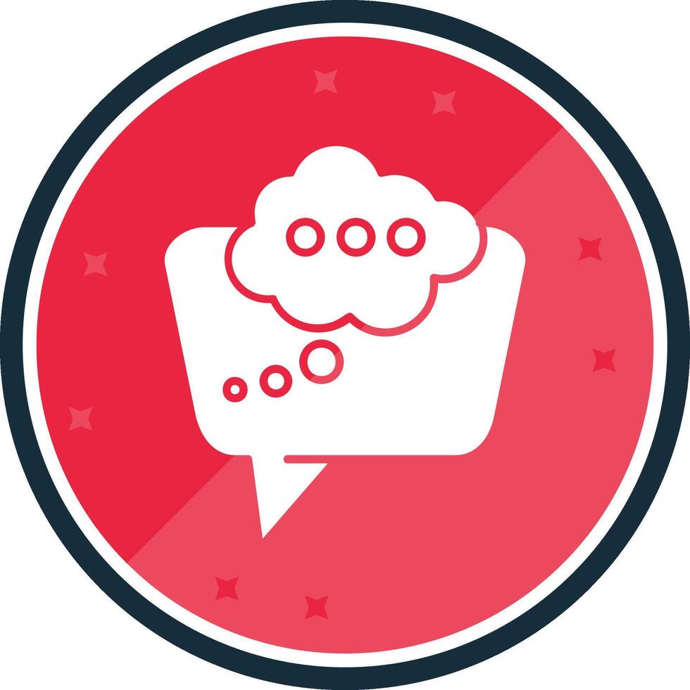 Thinking Glyph verse Icon vector