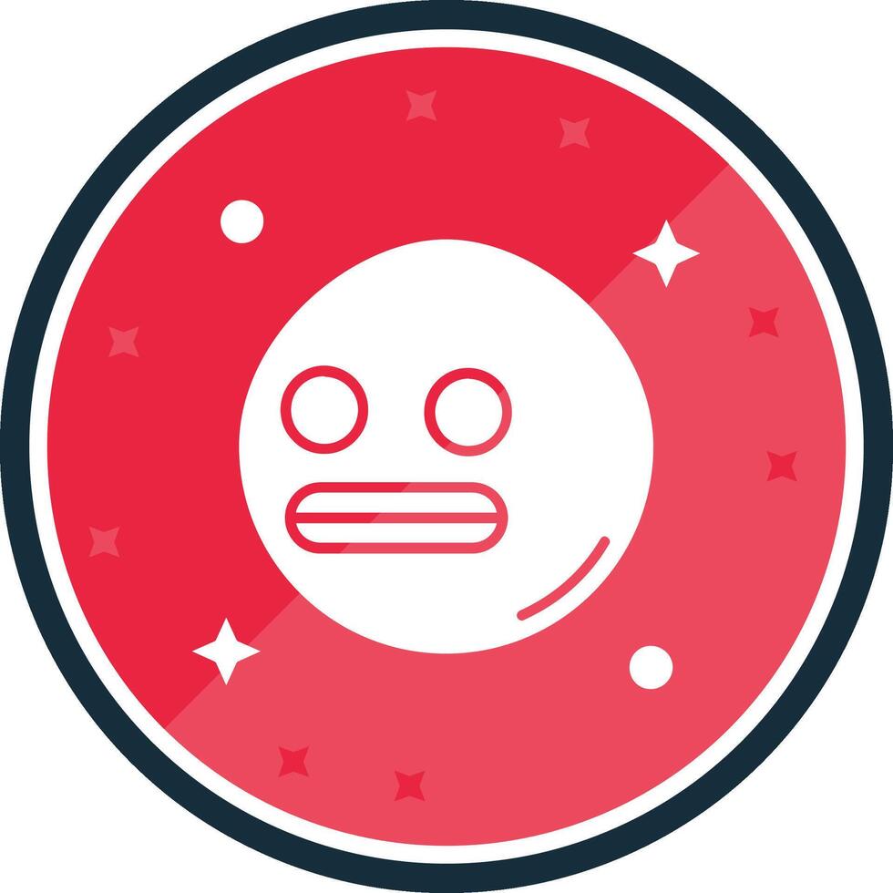 Shocked Glyph verse Icon vector