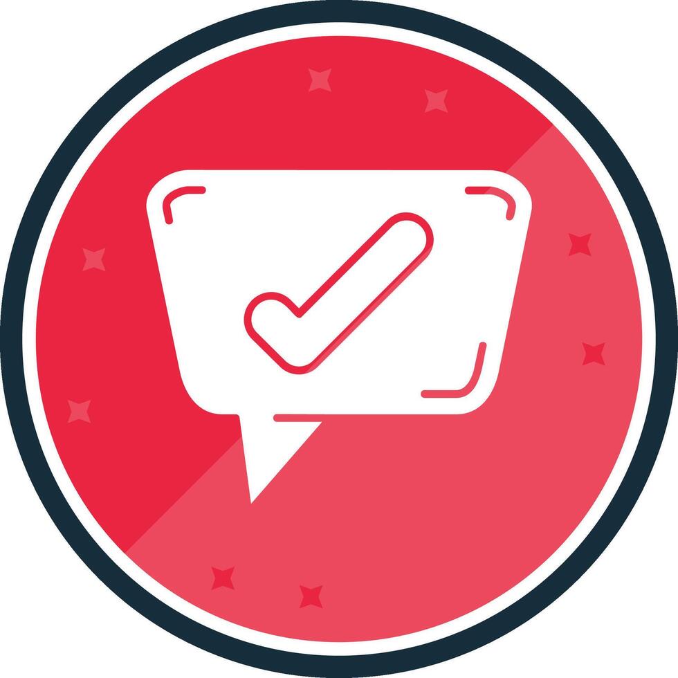 Check sign Glyph verse Icon vector
