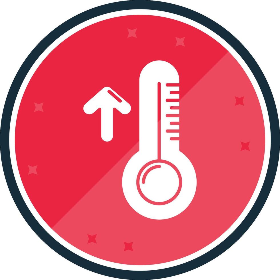High temperature Glyph verse Icon vector