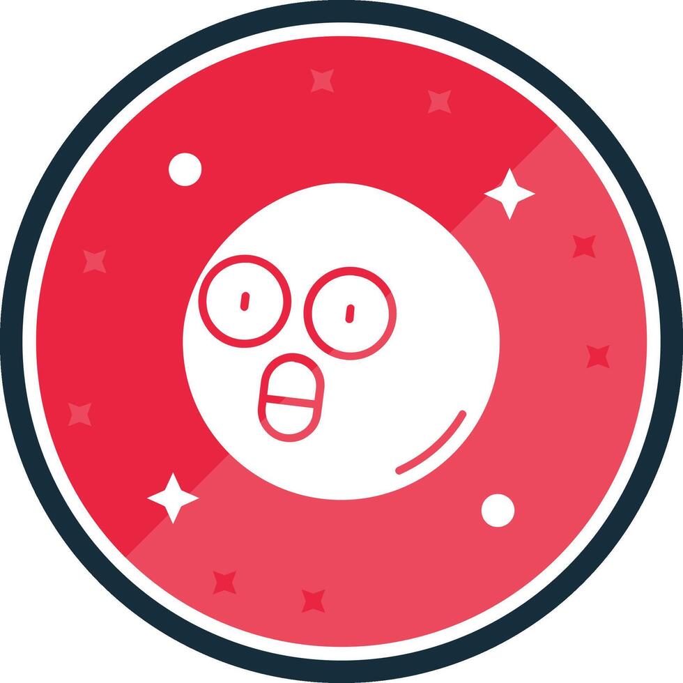 Surprised Glyph verse Icon vector