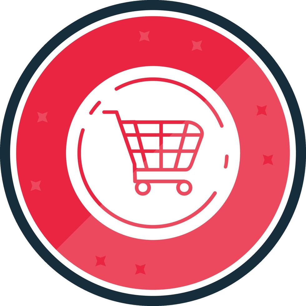 Shopping cart Glyph verse Icon vector