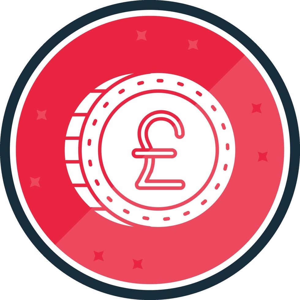 Pound Glyph verse Icon vector