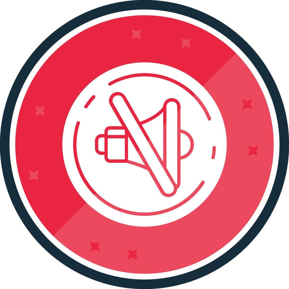 Mute Glyph verse Icon vector