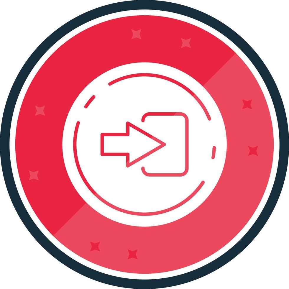 Log in Glyph verse Icon vector