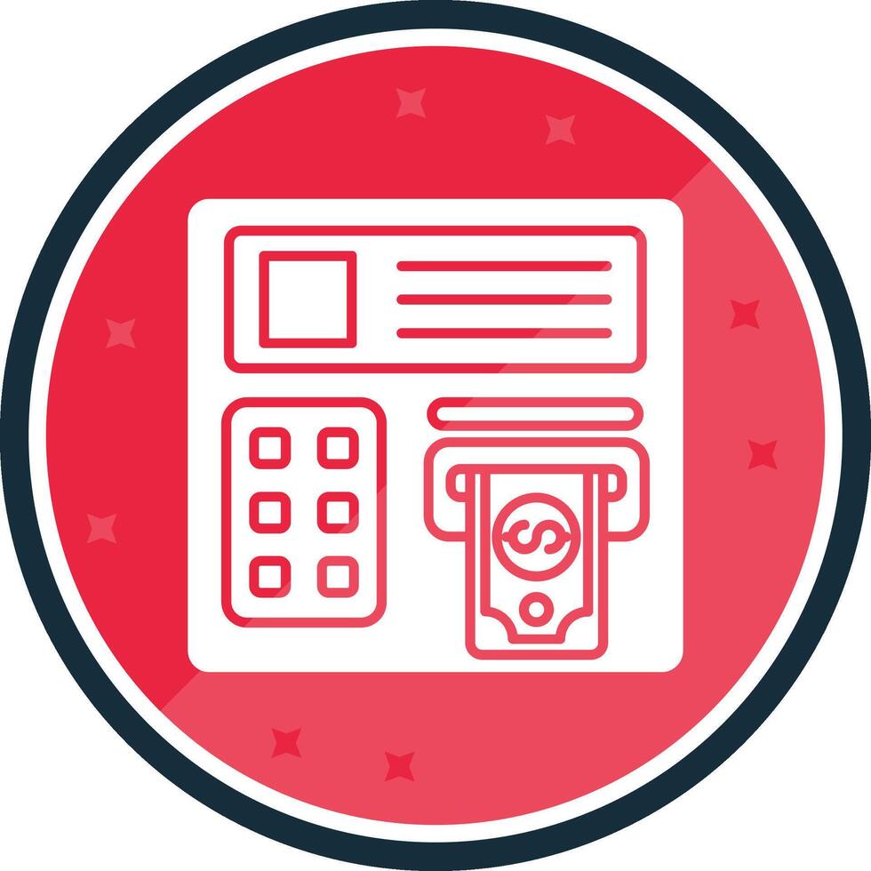 Atm machine Glyph verse Icon vector