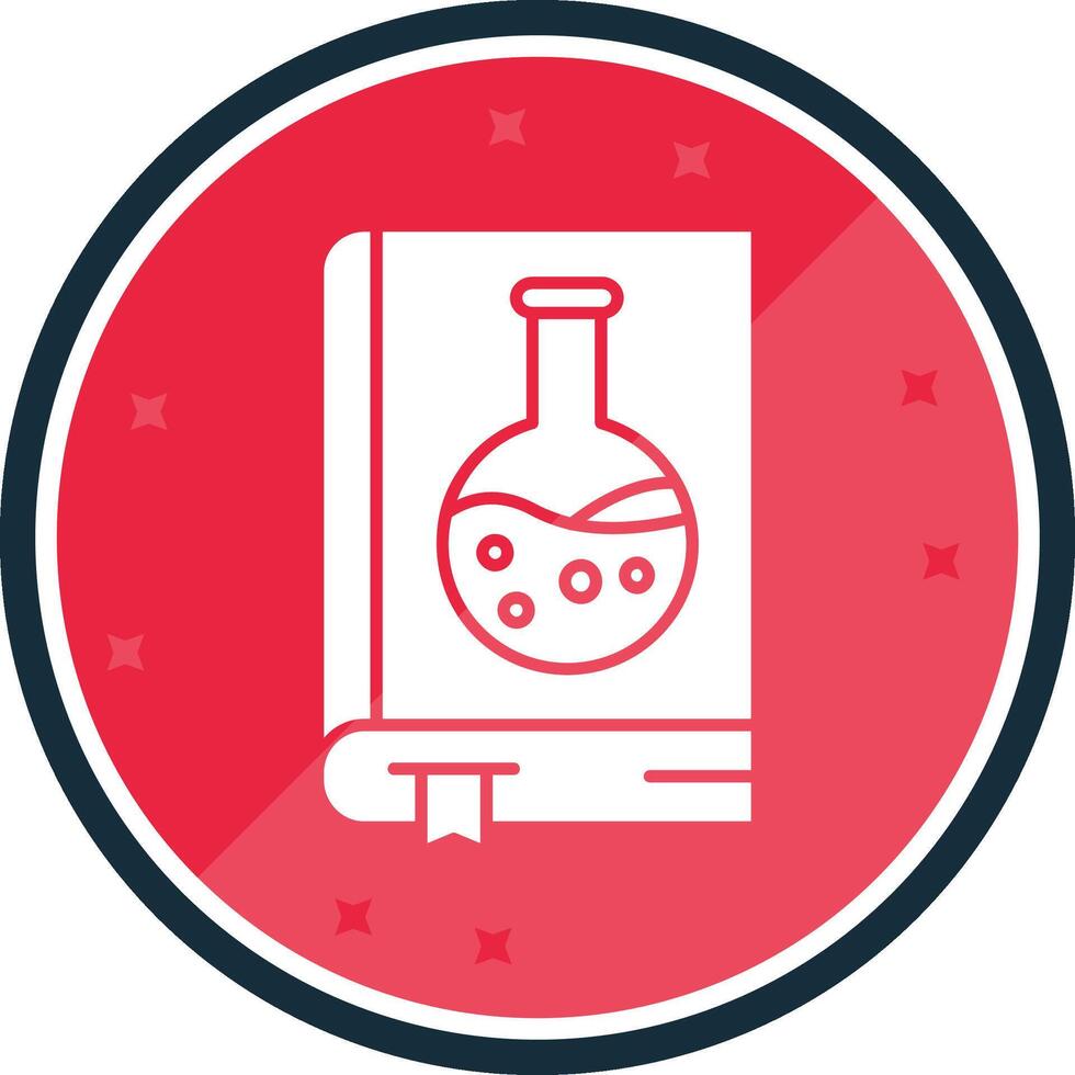 Chemistry book Glyph verse Icon vector