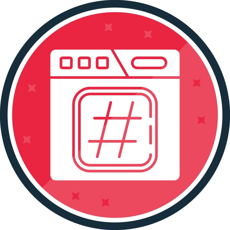 Hashtag Glyph verse Icon vector