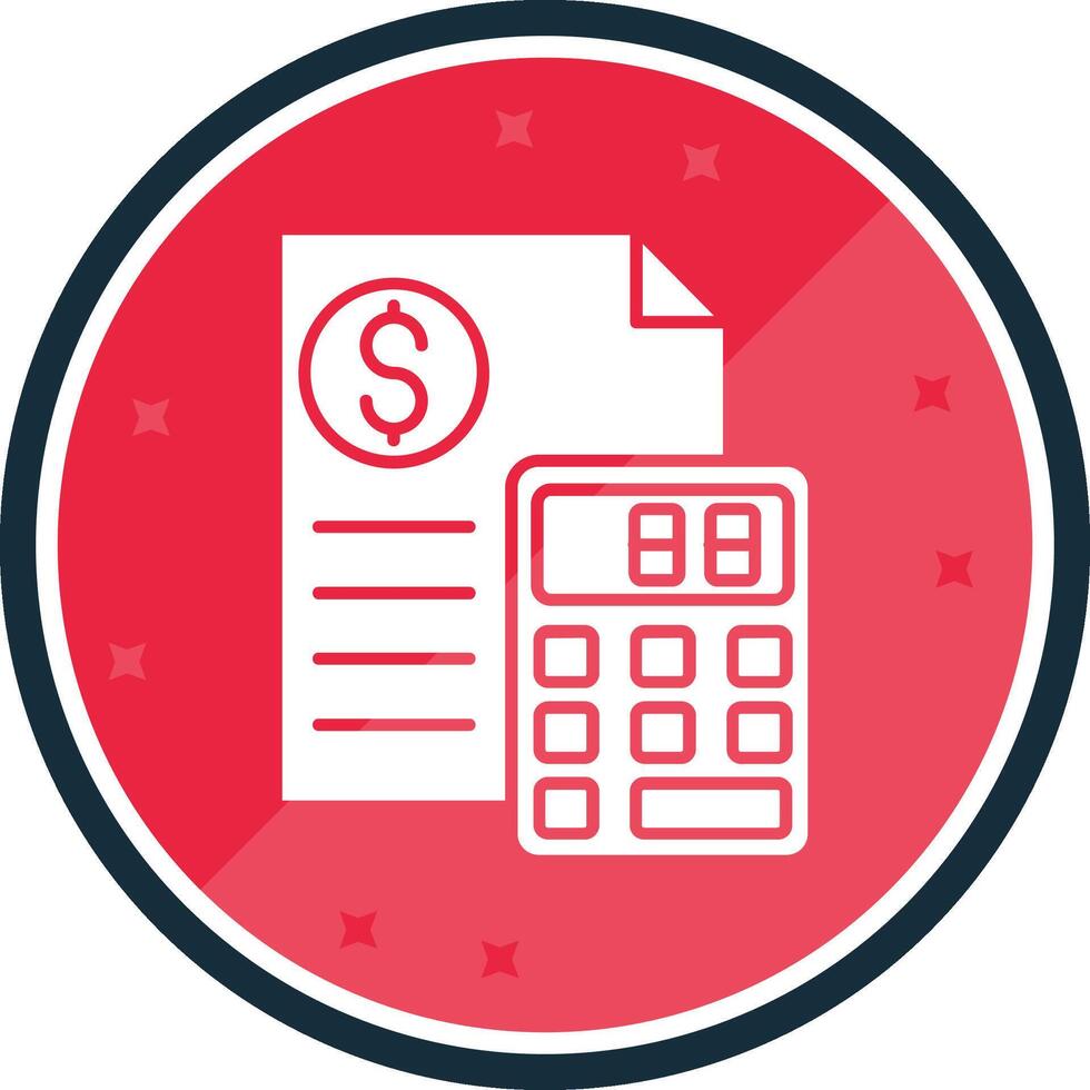 Calculator Glyph verse Icon vector