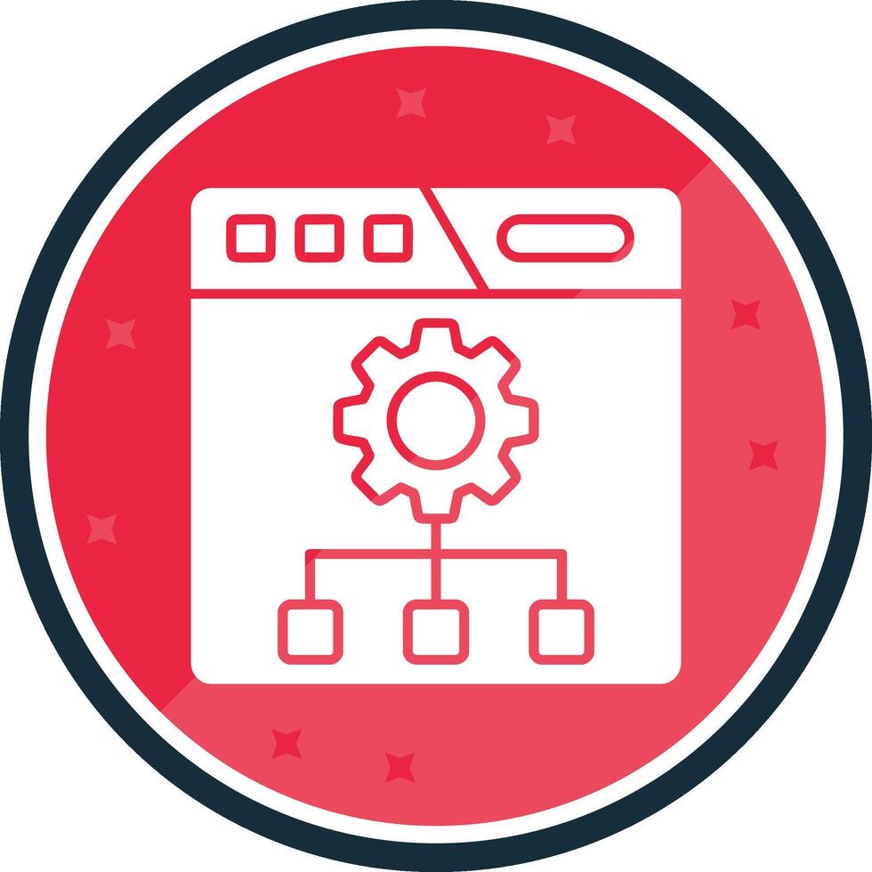 Setting Glyph verse Icon vector