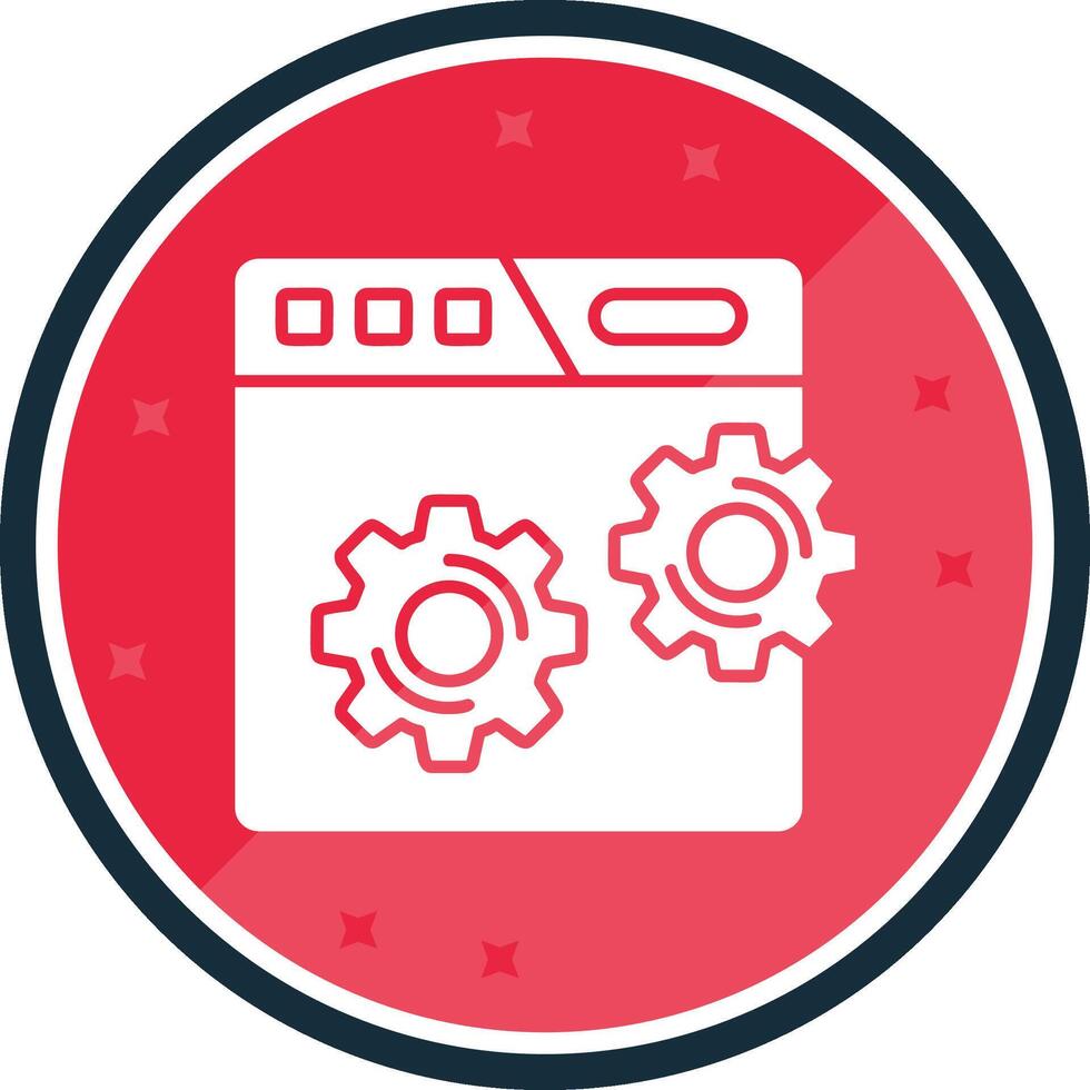 Web setting Glyph verse Icon vector