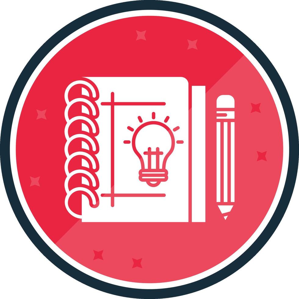 Sketchbook Glyph verse Icon vector