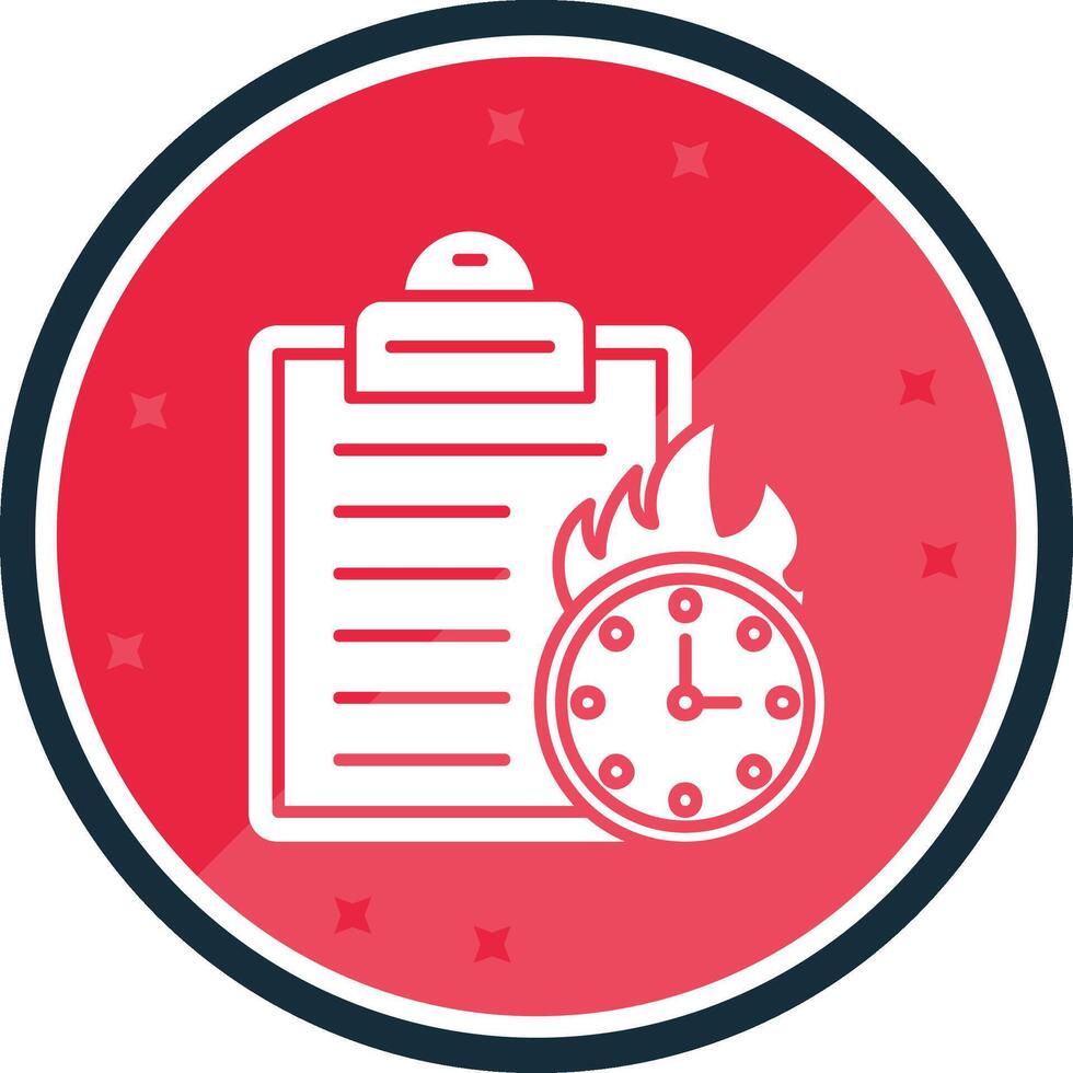 Deadline Glyph verse Icon vector