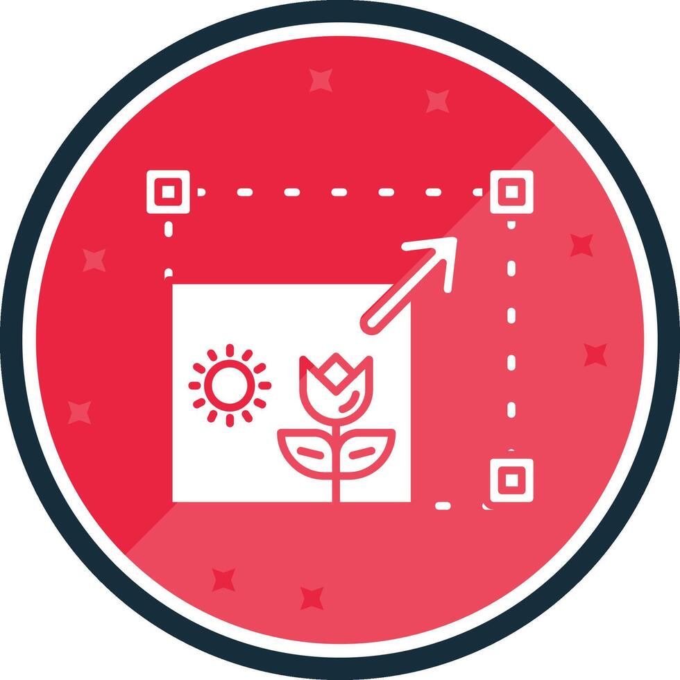 Resizing Glyph verse Icon vector