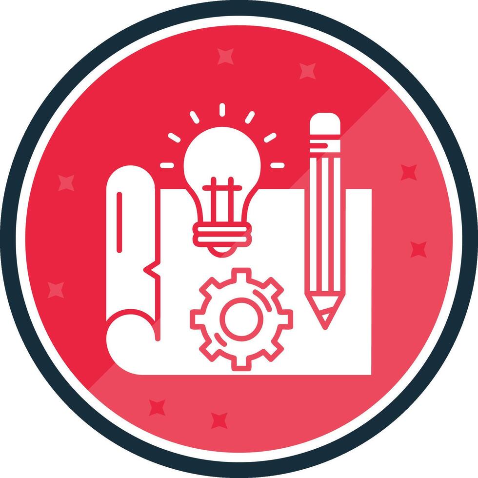 Blueprint Glyph verse Icon vector