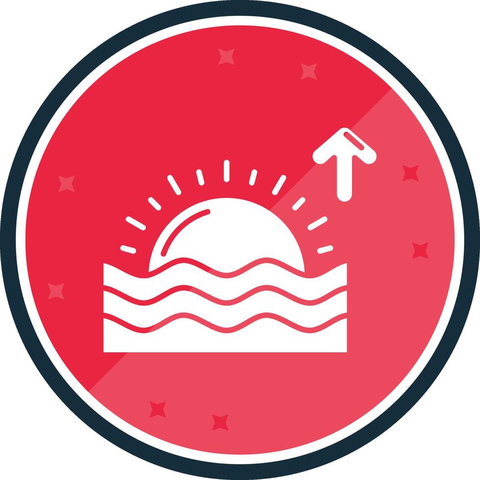 Sunrise Glyph verse Icon vector