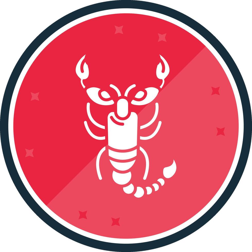 Scorpion Glyph verse Icon vector