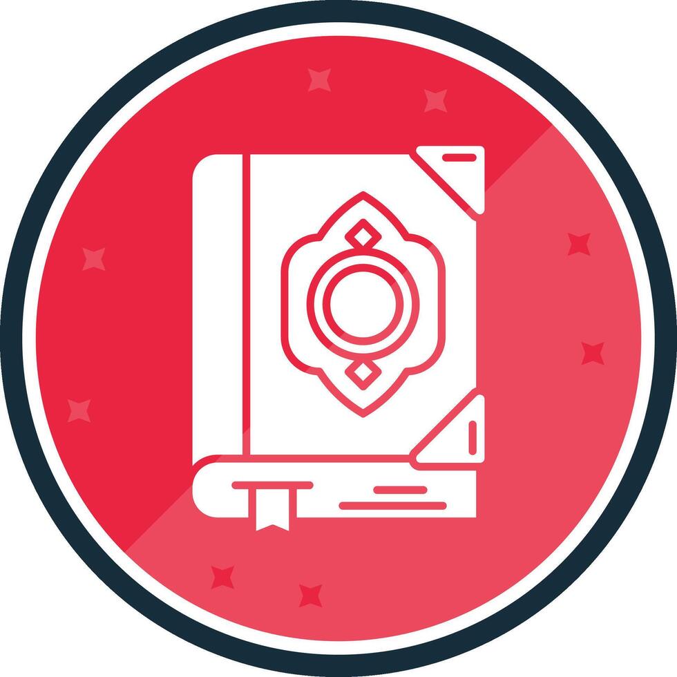 Quran Glyph verse Icon vector