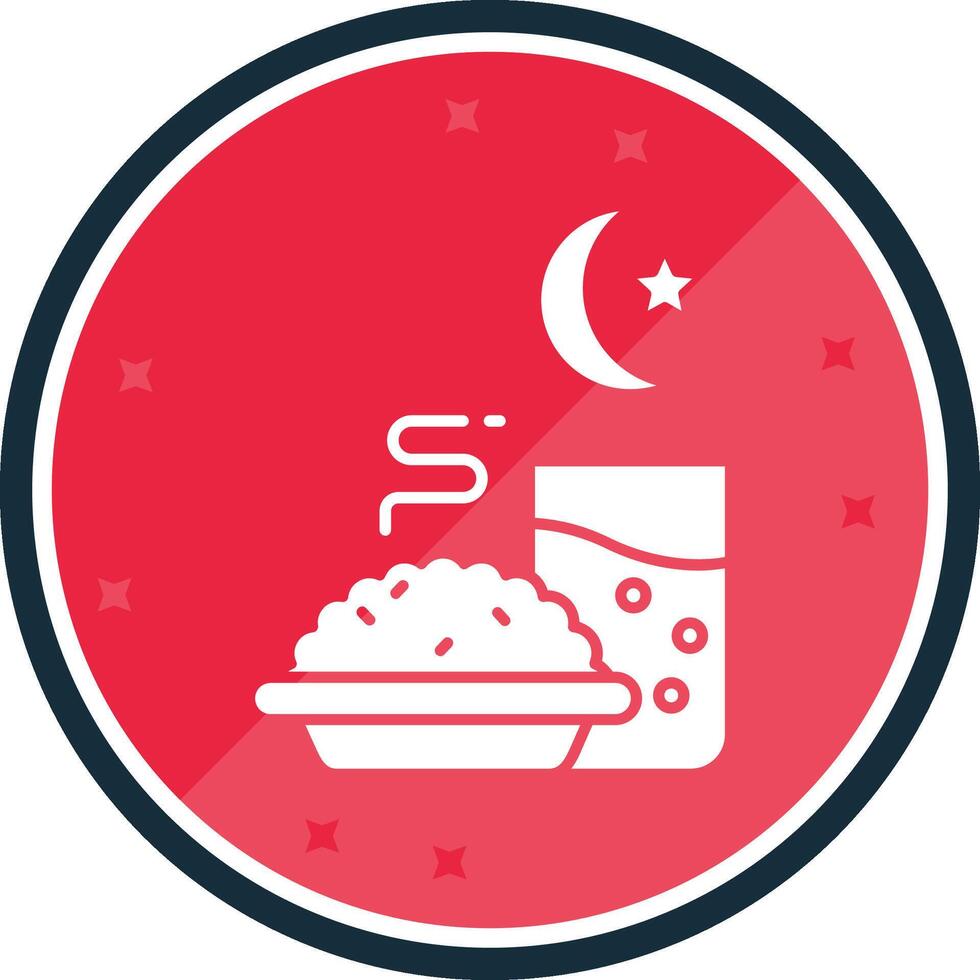 iftar glifo verso icono vector