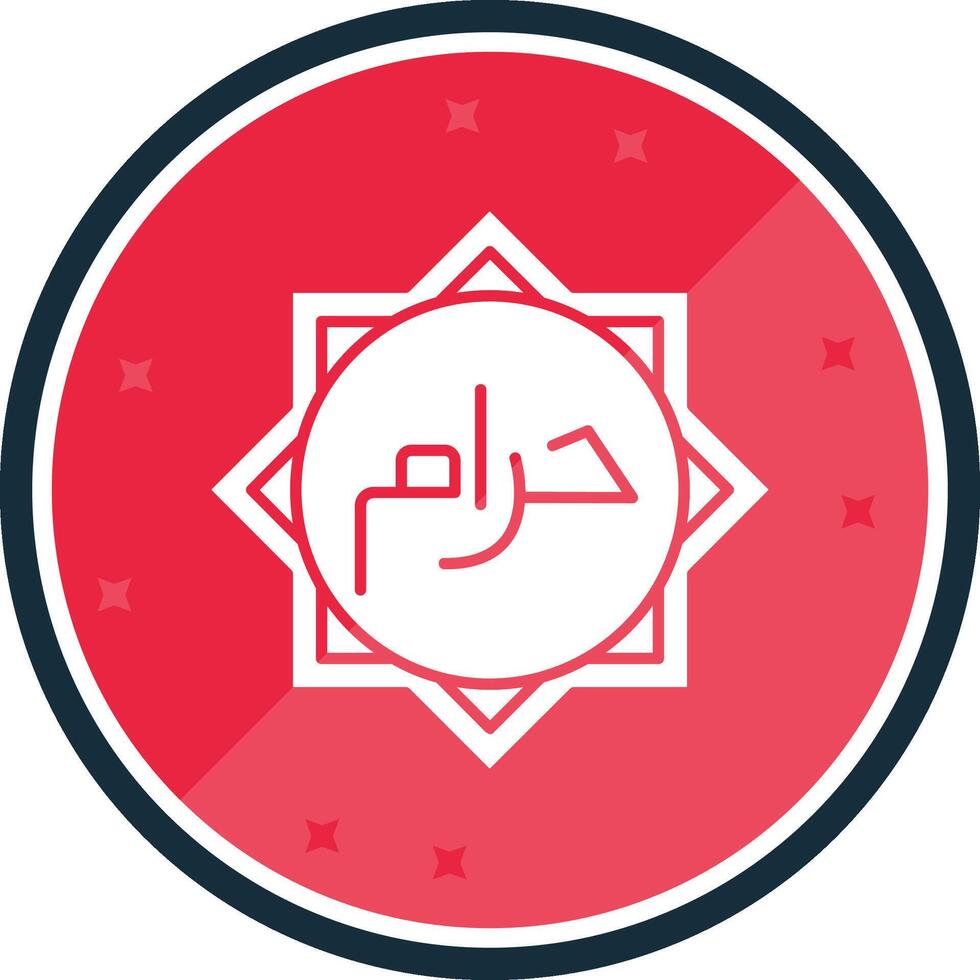 Haram Glyph verse Icon vector