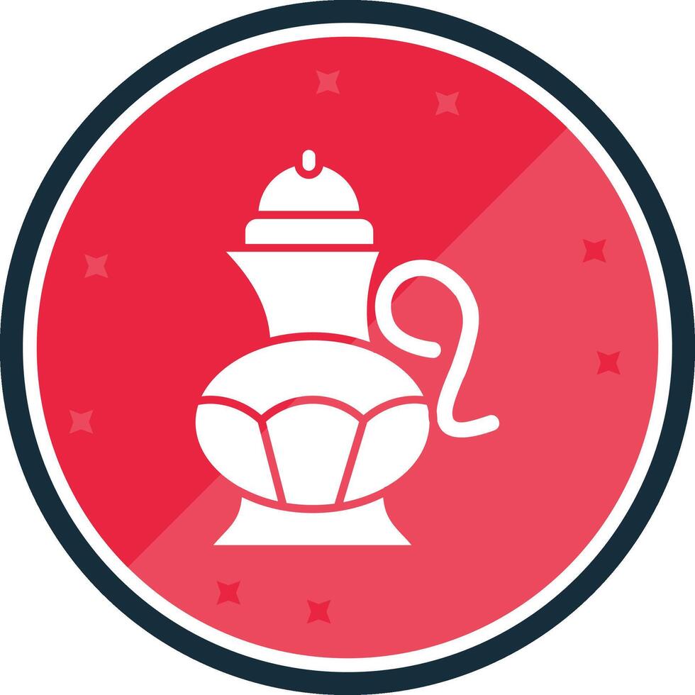 Tea pot Glyph verse Icon vector